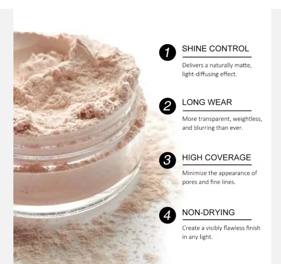 Vegan loose setting powder
